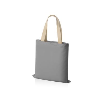 Сумка для шопинга Steady из хлопка с парусиновыми ручками, 260 г/м2, серый-1
