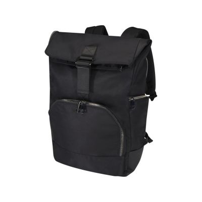 Рюкзак Rhine 15 GRS со сворачивающимся верхом на 18 л из материала, переработанного по стандарту GRS, сплошной черный-0