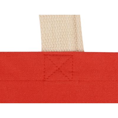 Сумка для шопинга Steady из хлопка с парусиновыми ручками, 260 г/м2, красный (P)-5