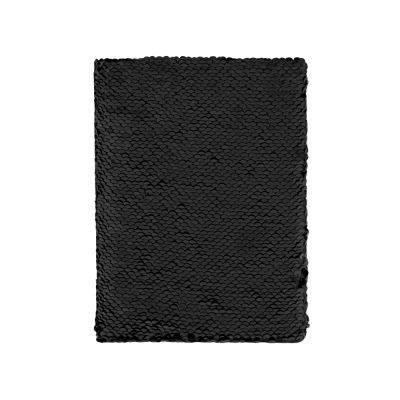 Блокнот с пайетками Fashion, черный-4