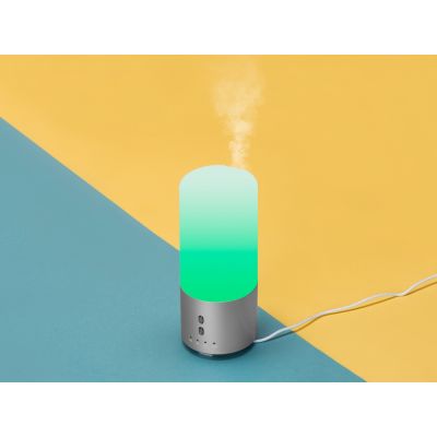 Увлажнитель воздуха с подсветкой Breathe, белый/серебристый-6