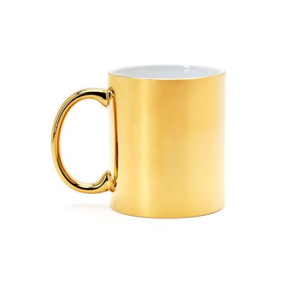 Кружка керамическая ZALA 350 мл, золотистый-6