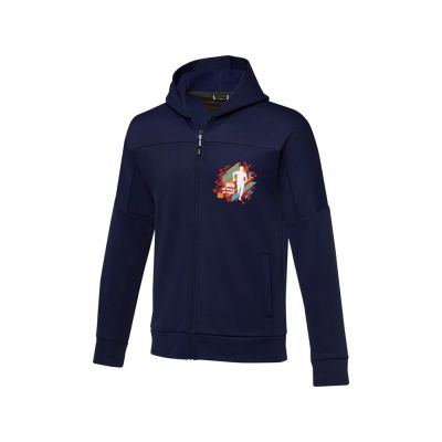 Мужская спортивная трикотажная куртка Nubia на молнии, темно-синий-4