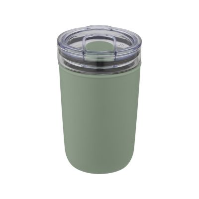 Bello, стеклянная кружка объемом 420 мл с внешней стенкой из переработанного пластика, зеленый яркий-4