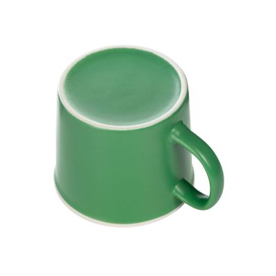 Матовая кружка Nancy 360 мл цветная снаружи, белая внутри, зеленый классический-2
