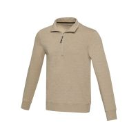 Tin унисекс-свитер с молнией на четверть из переработанных материалов Aware™ - Oatmeal