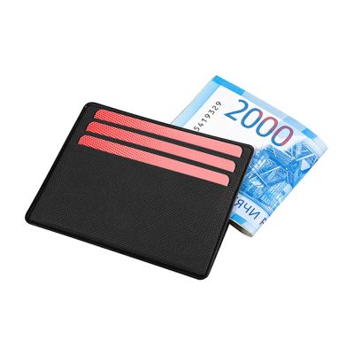 Картхолдер для денег и шести пластиковых карт Favor, черный-1