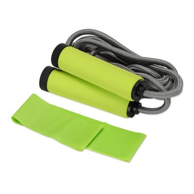 Набор для фитнеса Balance с лентой и скакалками, зеленое яблоко-0