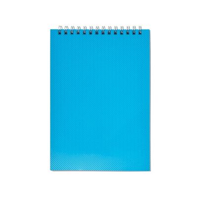 Блокнот на пружине в пластиковой обложке А5, синий-1
