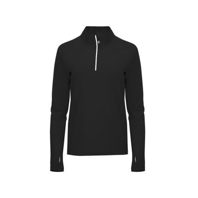 Толстовка с воротом на молнии женская Melbourne, черный-0