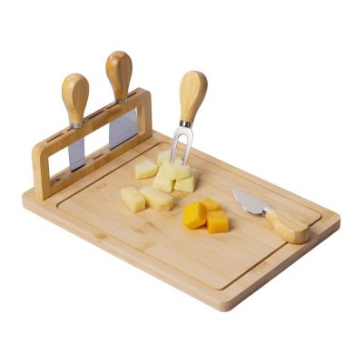 Набор для сыра из бамбука со съемной подставкой Camembert-3