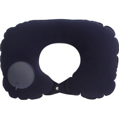 Подушка под шею с помпой Push, синий-4
