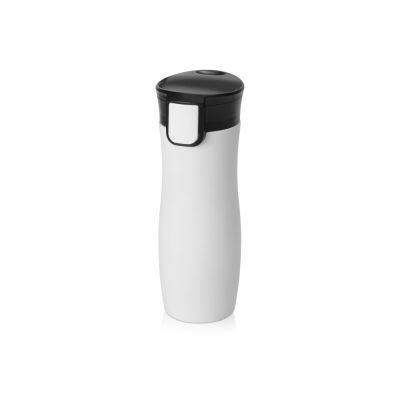 Вакуумная термокружка с кнопкой Streamline, Waterline, soft-touch, белый-0