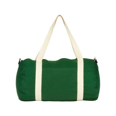 Хлопковая сумка Barrel Duffel, зеленый/бежевый-1