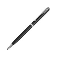Ручка шариковая тонкая Parker модель Sonnet Matte Black СT в футляре