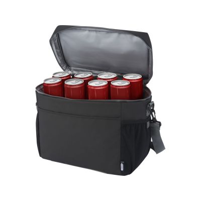 Водонепроницаемая сумка-холодильник Aqua на 20 банок, сплошной черный-4