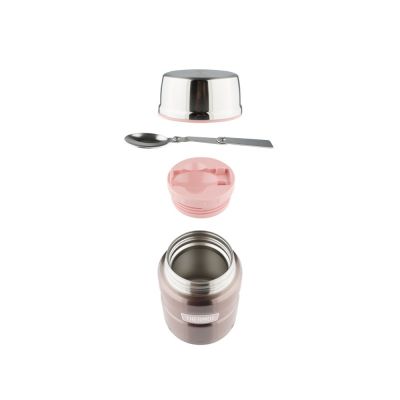 Термос из нерж. стали с ложкой тм THERMOS SK3021Р 0,7L, розовый-1