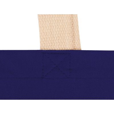 Сумка для шопинга Steady из хлопка с парусиновыми ручками, 260 г/м2, синий (P)-4