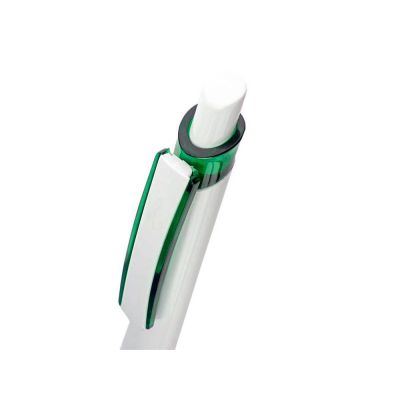 Ручка шариковая Соната, белый/зеленый (Р)-1