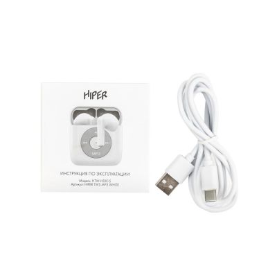 Беспроводные наушники HIPER TWS MP3 (HTW-HDX15), белый-7