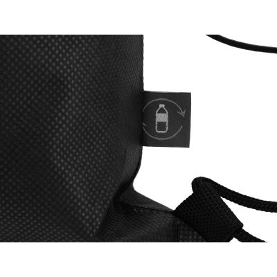 Рюкзак-мешок Reviver из нетканого переработанного материала RPET, черный-2