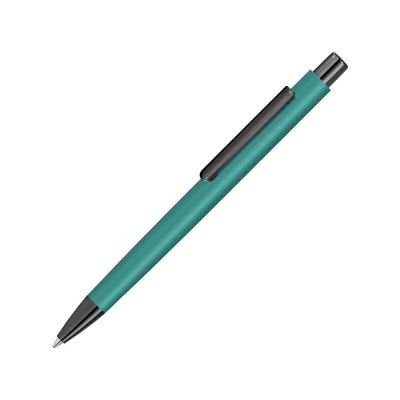 Металлическая шариковая ручка soft touch Ellipse gum, бирюзовый-0