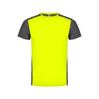 Спортивная футболка Zolder мужская, неоновый желтый/черный меланж