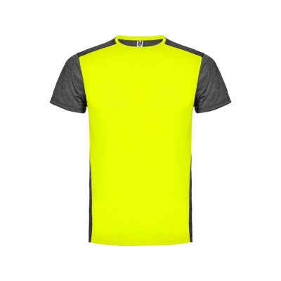 Спортивная футболка Zolder мужская, неоновый желтый/черный меланж-0