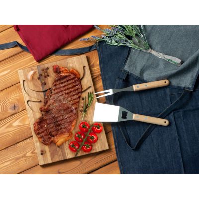 Набор BBQ Grill Master из двух приборов с деревянными ручками-6