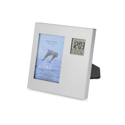 Часы Рамка, серебристый-0