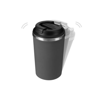Герметичная термокружка на присоске Kick, 350 мл, серый-0