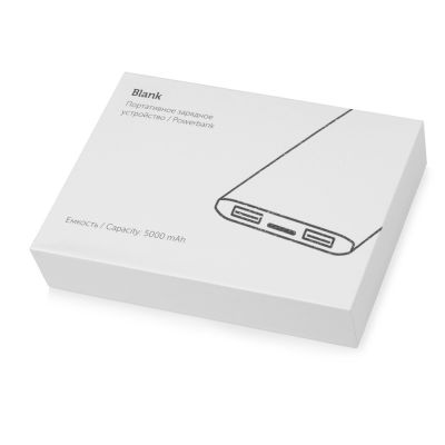 Портативное зарядное устройство Blank с USB Type-C, 5000 mAh, белый-9