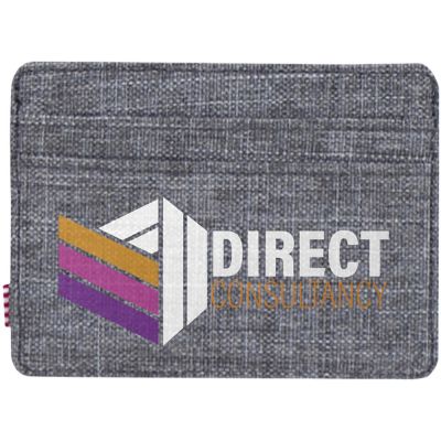 Herschel Charlie держатель для карт с RFID-защитой из переработанного материала - Серый яркий-3