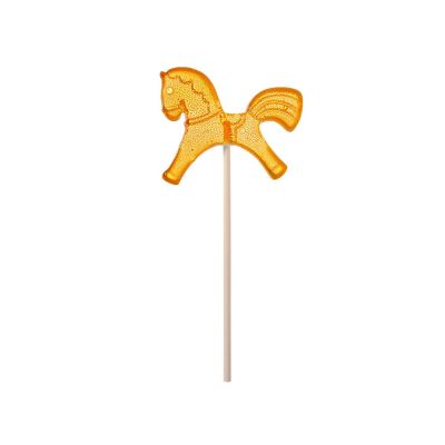 Леденец Лошадка, желтый со вкусом апельсина, 21 гр.-0