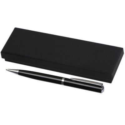 Ручка металлическая шариковая Town, черный/серебристый-0