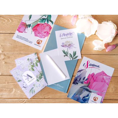 Открытка под запечатку, А6-7