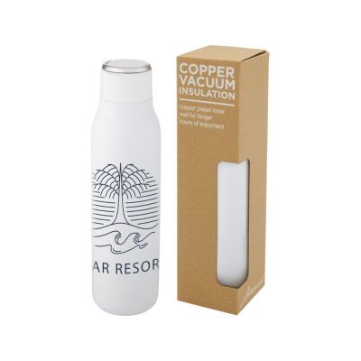 Marka, медная бутылка объемом 600 мл с вакуумной изоляцией и металлической петлей, белый-6