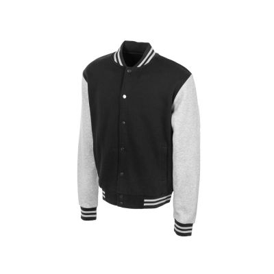 Бомбер Oxford, черный/серый меланж, унисекс-6