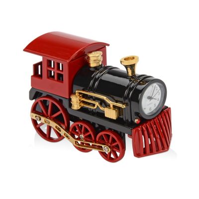 Часы Паровоз, черный/красный/золотистый-0