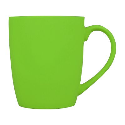 Кружка с покрытием soft-touch C1, зеленое яблоко-1