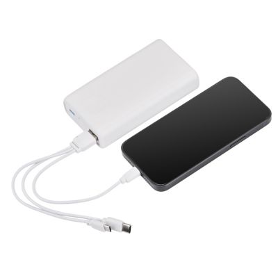 Внешний беспроводной аккумулятор 2-в-1 с функцией зарядки Apple Watch, QC/PD AtomIQ, 10000 мАч, белый-13