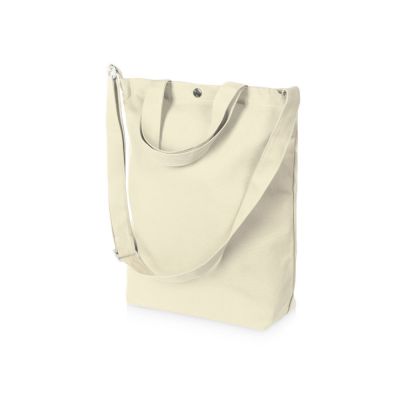 Сумка Helfer из хлопка на кнопке с регулирующейся лямкой, натуральный-1