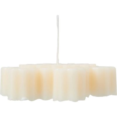 Свеча Снежинка, молочный-3