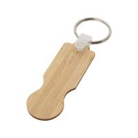 Ronan бамбуковый брелок для ключей в виде чемодана на колесах, натуральный