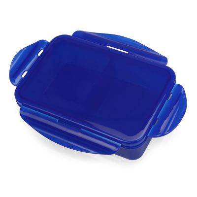 Герметичный ланч-бокс Foody с двумя секциями, 650мл, синий-1