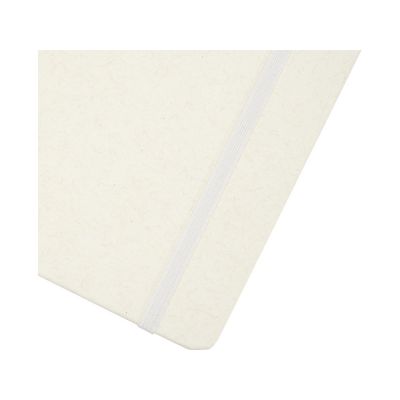 Bass блокнот формата А5 из переработанных материалов, с линованными страницами - Белый-4