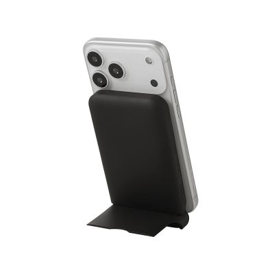 Беспроводной внешний аккумулятор с подсветкой лого и подставкой Magflash, 10000 мАч, 15 Вт, черный-13