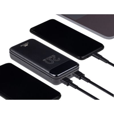 RIVACASE VA2582 (20 000mAh), QC/PD 22.5W внешний аккумулятор с дисплеем, черный /24-12