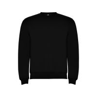 Свитшот с начесом Clasica унисекс, черный