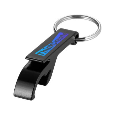 Брелок-открывалка Tao из переработанного алюминия - Черный-4